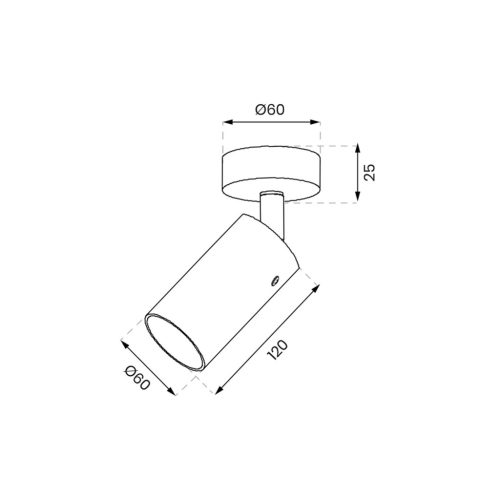 Spot Ricky fali lámpa, felületre szerelhető mennyezeti lámpa 1xGU10 MILAGRO