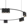 LED mennyezeti csillár 15x GU10 alumínium fekete 108cm GENESIS Milagro