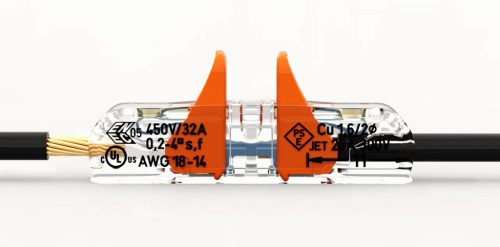 Telepítési csatlakozó Gyorscsatlakozó WAGO 221-2411 KÁBELE 2x0,2-4mm