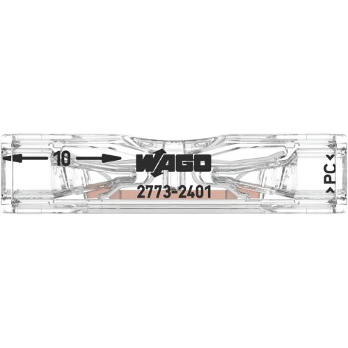 Beépítési csatlakozó Gyorscsatlakozó 2773-2401 Átmenő furat 2x4mm WAGO