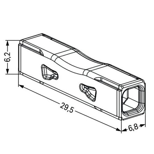 Beépítési csatlakozó Gyorscsatlakozó 2773-2401 Átmenő furat 2x4mm WAGO