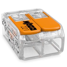   WAGO 221-412 gyorscsatlakozó beépítési csatlakozó kábelhez 2x0,2-4 mm