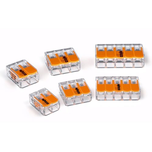 WAGO 221-412 gyorscsatlakozó beépítési csatlakozó kábelhez 2x0,2-4 mm