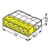 WAGO 2273-205 gyorscsatlakozó beépítési csatlakozó vezetékhez 5x0,5-2,5 mm