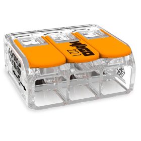   WAGO 221-613 gyorscsatlakozó beépítési csatlakozó kábelhez 3x0,5-6 mm