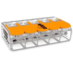   WAGO 221-615 gyorscsatlakozós beépítési csatlakozó 5x0,5-6 mm-es kábelhez