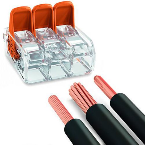 WAGO 221-612 gyorscsatlakozó beépítési csatlakozó kábelhez 2x0,5-6 mm