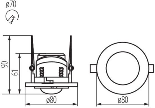 MERGE ADJ-O mozgásérzékelő fehér 800VA IP20 Kanlux