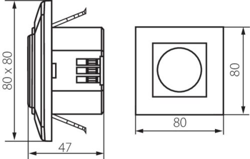 Mikrohullámú mozgásérzékelő MW MERGE Fehér 1200VA IP20 Kanlux