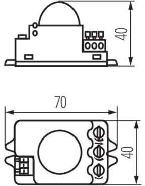 Mikrohullámú mozgásérzékelő ROLF JQ-L MINI fehér 1200VA IP20 Kanlux