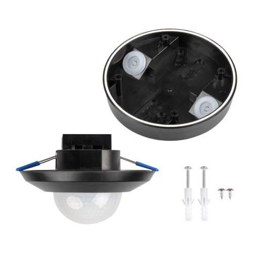 PIR mozgásérzékelő 20m 360° beltéri, felületre szerelhető, fekete SENTO KANLUX