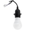 Építőipari felújítási lámpatartó E27 izzóhoz, rögtönzött kábellel és sorkapcsokkal, fekete