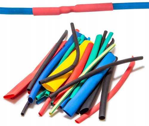 Hőre zsugorodó csövek, ujjak, színes nyakkendők, 24 db, 180 mm