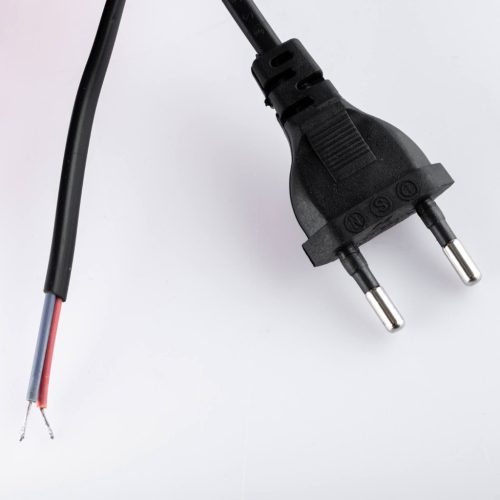 Csatlakozókábel 2 m 2x 0,5 FEKETE csatlakozóval