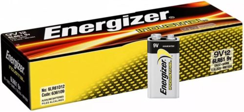ENERGIZER Industrial R9 6LR61 6F22 9V Alkáli Elemek 12 db.