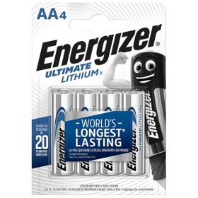   4x ENERGIZER ULTIMATE LITHIUM AA LR6 1,5 V akkumulátor buborékfólia