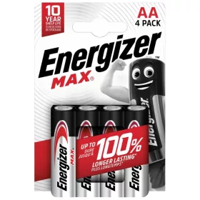   4x ENERGIZER MAX AA LR6 1,5 V-os akkumulátoros buborékfólia