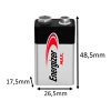 2x ENERGIZER MAX 6LR61 6F22 9V akkumulátor buborékfólia
