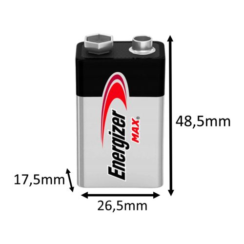 2x ENERGIZER MAX 6LR61 6F22 9V akkumulátor buborékfólia