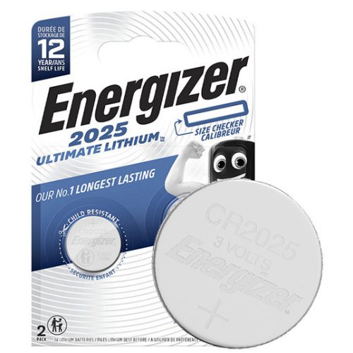 ENERGIZER ULTIMATE LITHIUM CR2025 akkumulátorok 2 db-os buborékcsomagolás