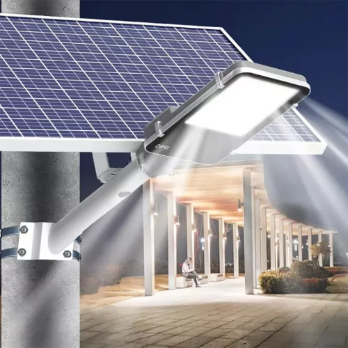 Napelemes LED lámpa Erőteljes 1200W 6500K Kerti Utcai Lámpa IP65 + Távirányító