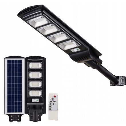 LED napelemes utcai lámpa 1500W 6500K lámpa tartóval és távirányítóval