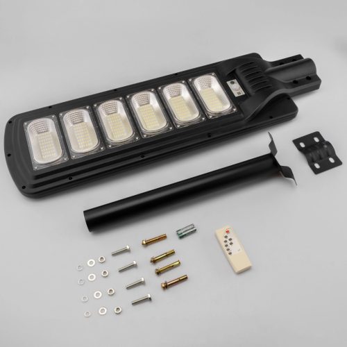 LED napelemes utcai lámpa 2000W 6500K lámpás tartóval és távirányítóval