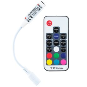   Rádióvezérlő RGB LED szalagokhoz 72W 2x3A + RF REMOTE 5V ~ 24V DC