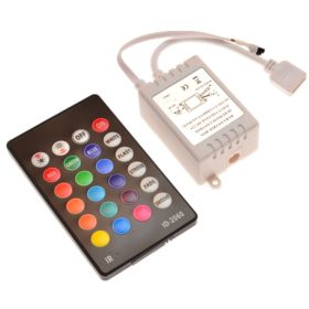   Vezérlő RGB IR LED szalagokhoz 24 GOMB 72W 2A 12V DC + TÁVIRÁNYÍTÓ