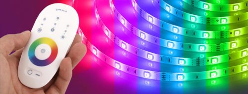 RGB+W LED szalagvezérlő 288W RECEIVER + RF Touch távirányító 2.4GHz