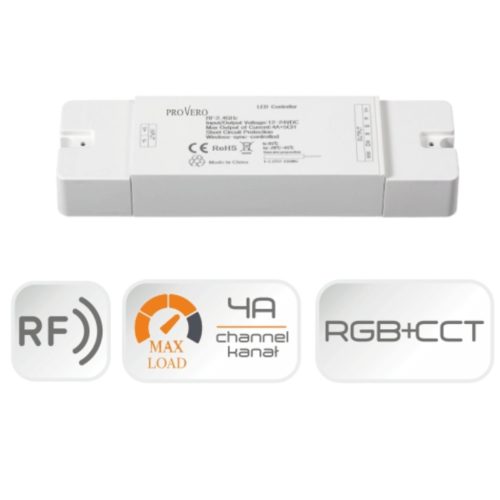 Vevővezérlő RGB + CCT LED szalagokhoz 5x 4A VOLTA 12V / 24V DC ProVero