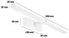 LED fürdőszobai tükörvilágítás 18W 1100lm semleges fehér 90cm