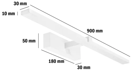 LED fürdőszobai tükörvilágítás 18W 1100lm semleges fehér 90cm