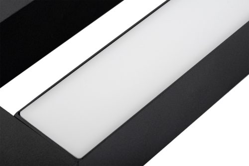 ASTER tükörlámpa LED fürdőszobai fali lámpa 2x4W 560lm fekete semleges 30cm IP54 fel/le 360°