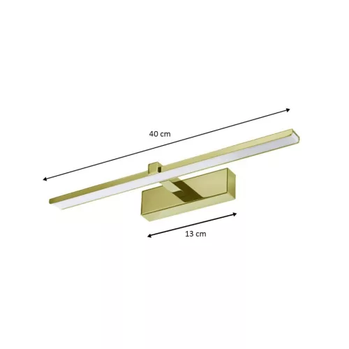VENUS Fali lámpa Arany LED 8W fali lámpa 40cm Modern ProVero