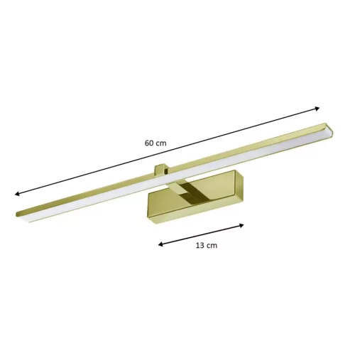 VENUS Fali lámpa Arany LED 12W fali lámpa 60cm Modern ProVero