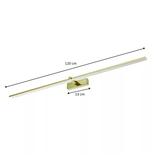 VENUS Falilámpa Arany LED 24W Fali lámpa 120cm Modern ProVero
