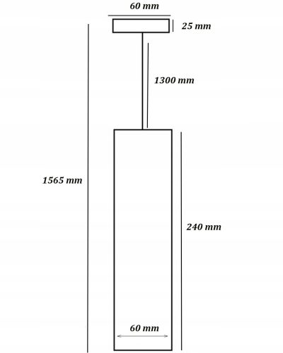 Mennyezeti függőlámpa 1xGU10 CIRUS túlnyúló cső fekete 24cm