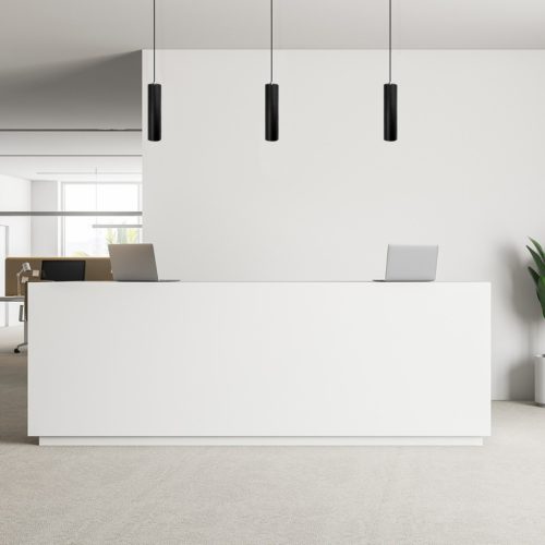 Mennyezeti függőlámpa 1xGU10 CIRUS túlnyúló cső fekete 24cm