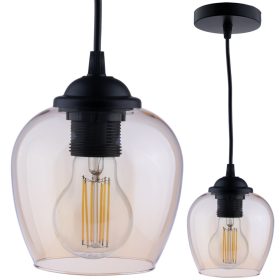   ZWIS függesztett lámpa, mézes üveg, LED-hez 1xE27 LUMILED