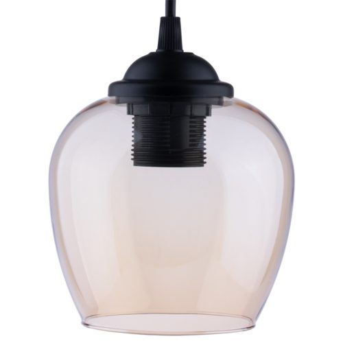 ZWIS függesztett lámpa, mézes üveg, LED-hez 1xE27 LUMILED