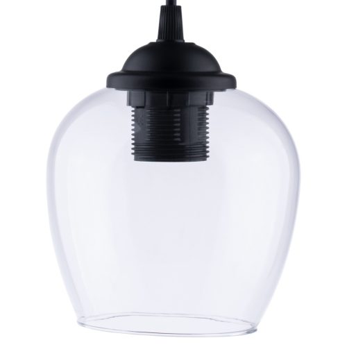 Függesztett lámpa túlnyúló ÜVEG 1x E27 LED 125mm átlátszó