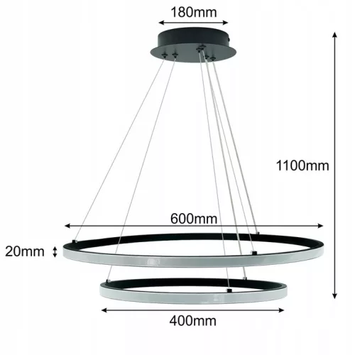 Modern LED csillár függőlámpa 60W 4000K
