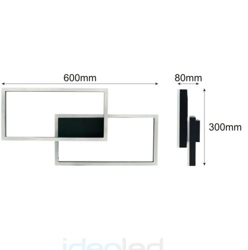 LED csillár mennyezeti lámpa 48W CCT ARTESIA fekete + távirányító