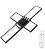 LED csillár mennyezeti lámpa 92W CCT ARTESIA fekete + távirányító