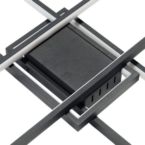 LED csillár mennyezeti lámpa 92W CCT ARTESIA fekete + távirányító