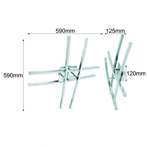 Mennyezeti lámpa LED mennyezeti csillár AUSTIN 48W 4000K Króm