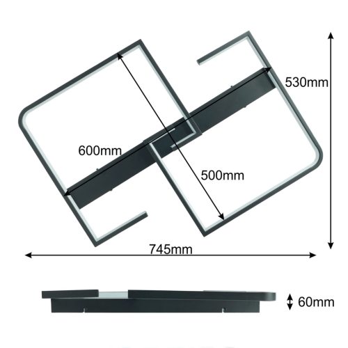LED mennyezeti lámpa mennyezeti csillár SALEM 48W 4000K 4100lm
