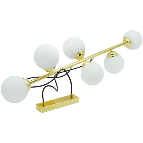 Mennyezeti függesztett lámpa 6xE27 GOLD PALLE csillár üvegernyők