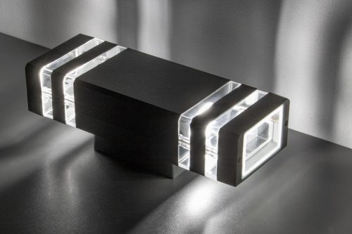 Kerti fali lámpa Emelés Dupla fel-le VELA II LED 2x GU10 Fekete IP54